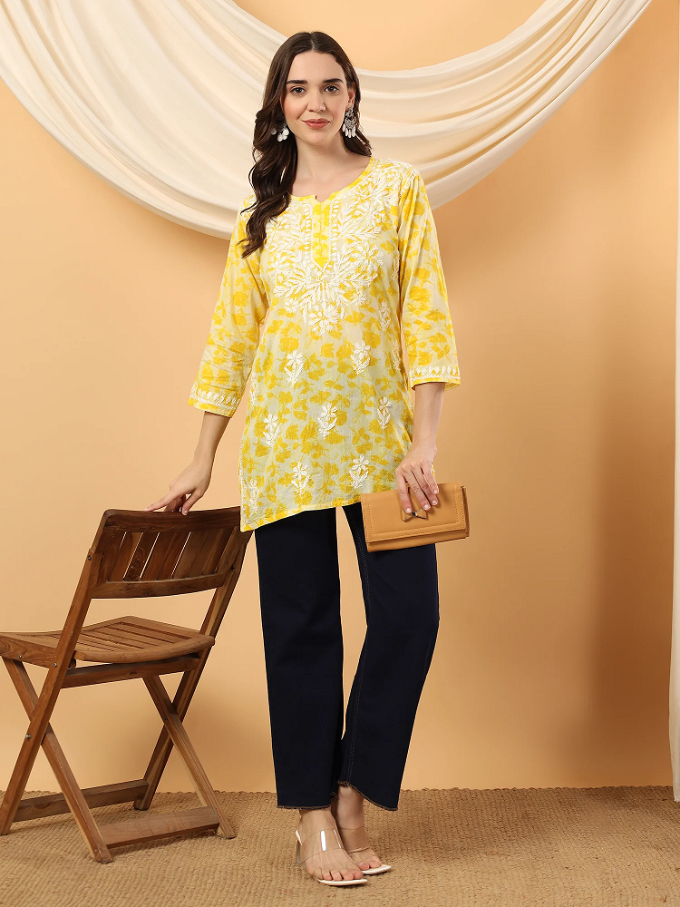 Chikankari Short Kurti for Women