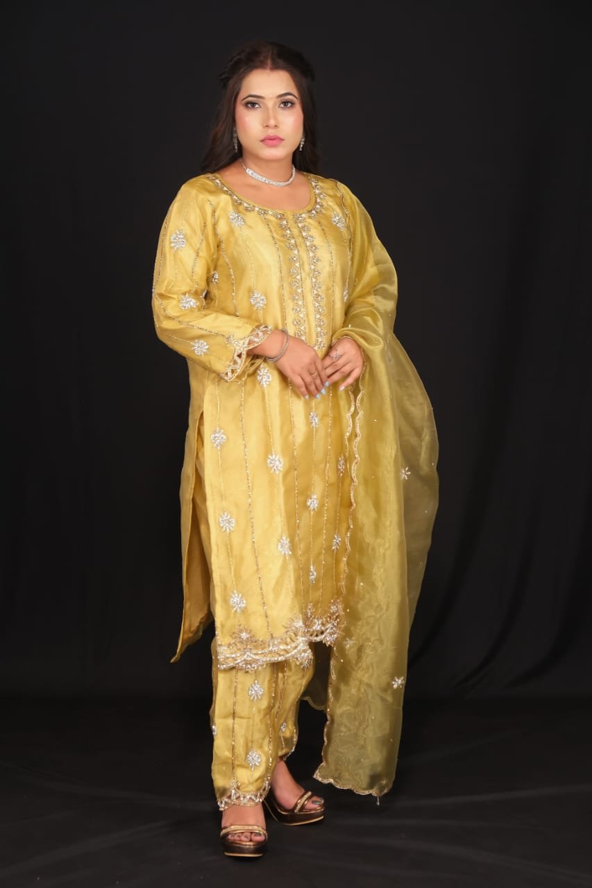 Premium Pant Suit cutwork design
