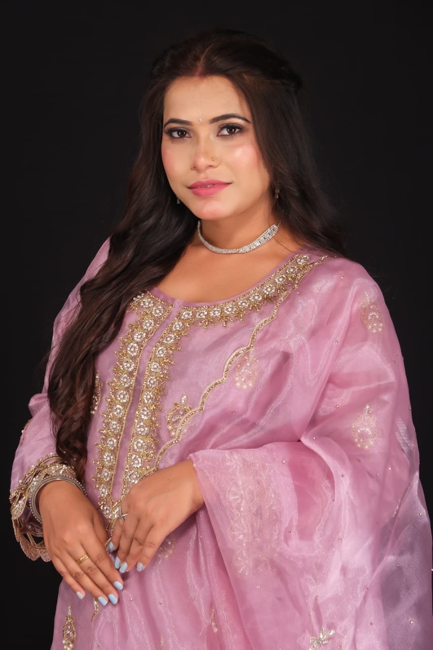 Shahi Pink Pant Suit Set | Zardozi aur Dabka Handwork