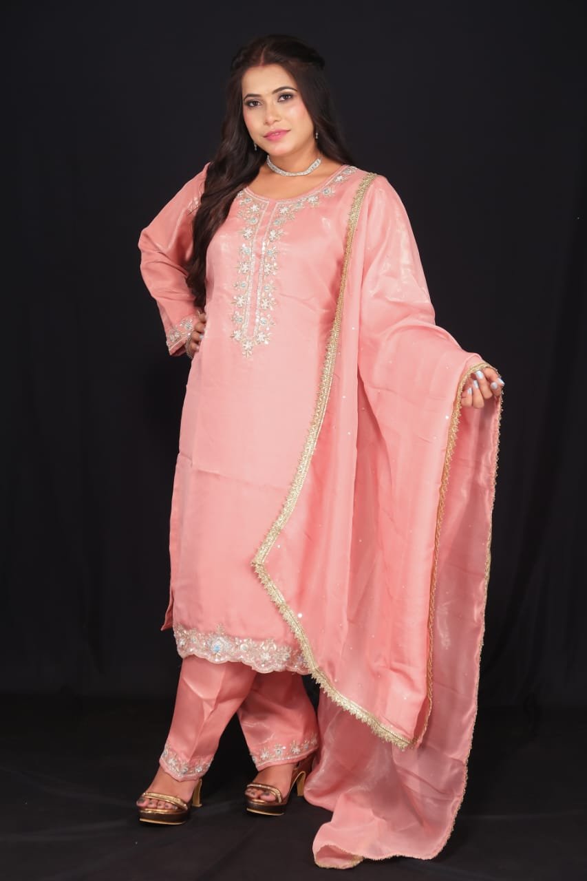 Dabka Dardozi work Premium Pant Suit